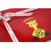 Personalised Baby Embroidered Giraffe Applique Fleece Blanket Gift Set